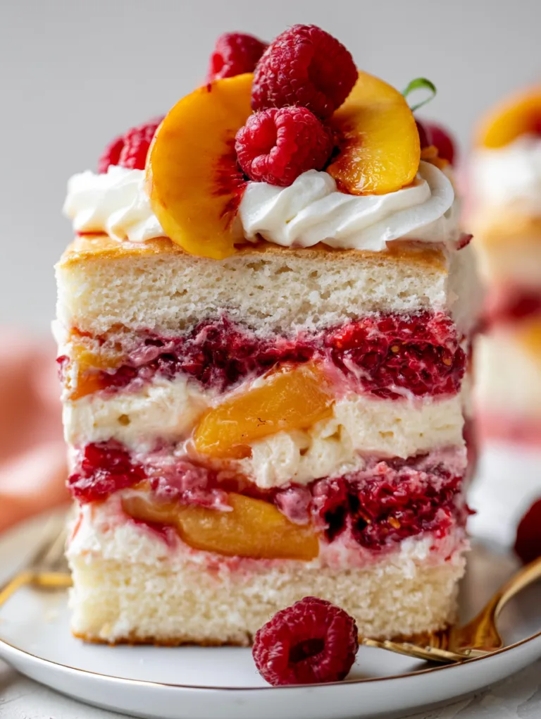 Delicious Raspberry Peach Heaven On Earth Trifle Recipe