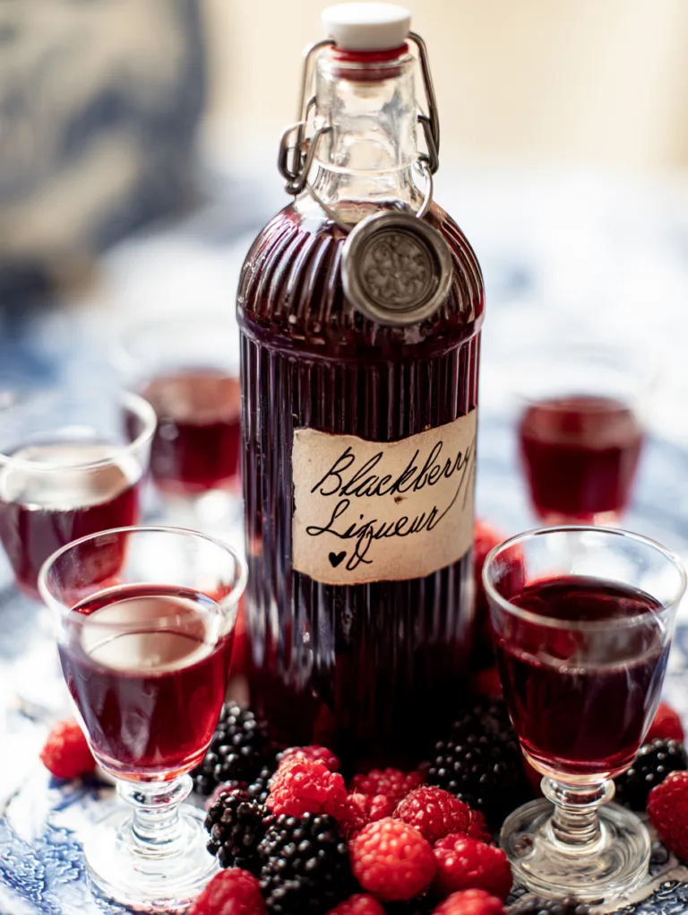 Homemade Blackberry Liqueur (Crème de Mûre)