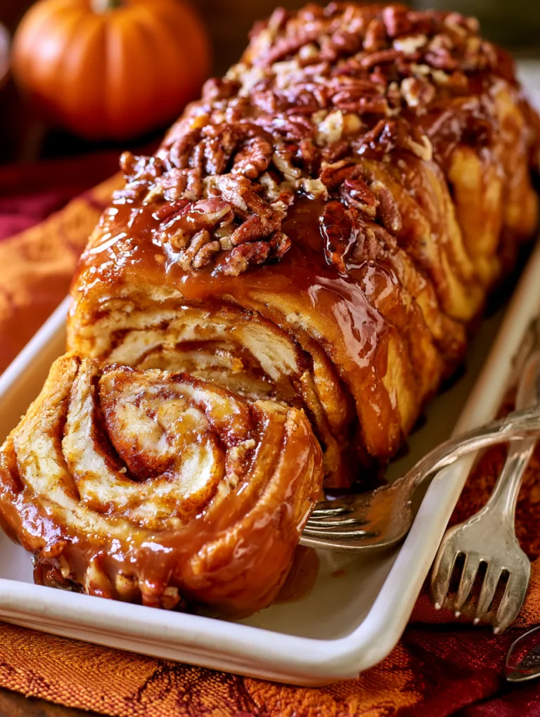 Pumpkin Pull Apart Bread Fresh Baked