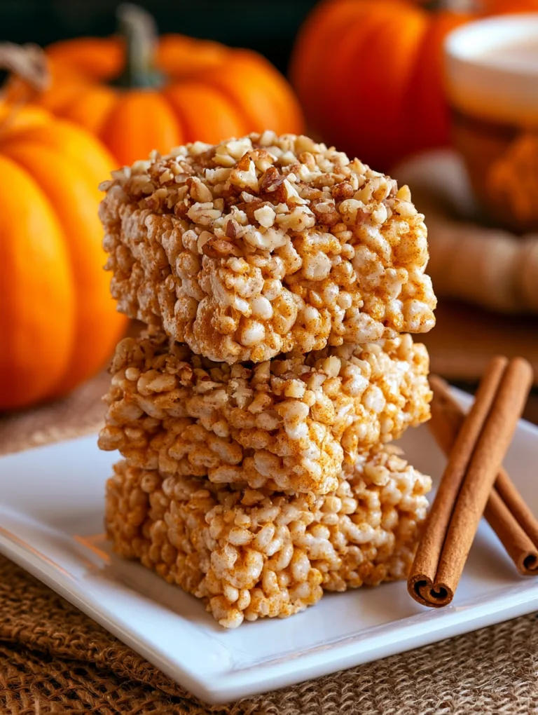 Pumpkin Spice Rice Krispie Treats for Fall