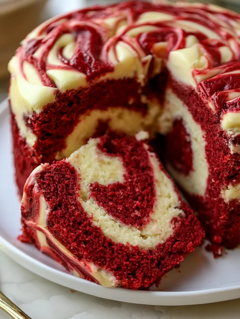 Red Velvet Cheesecake Swirl Cake