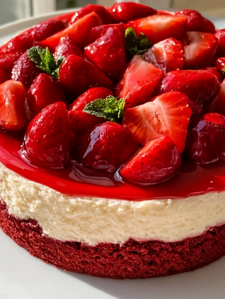 Red Velvet Strawberry Cheesecake