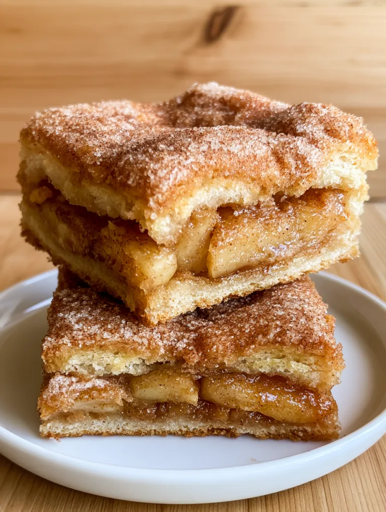 Apple Snickerdoodle Bars with a Cracked Cinnamon Sugar Crust