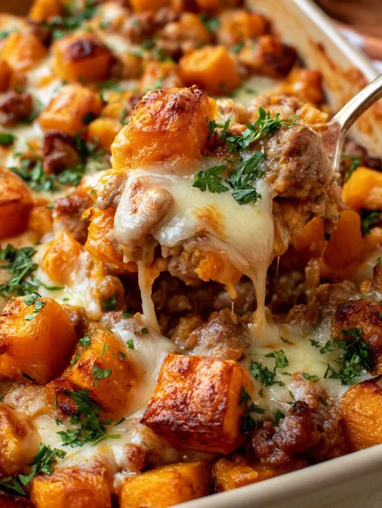 Fall Sweet Potato and Sausage Casserole