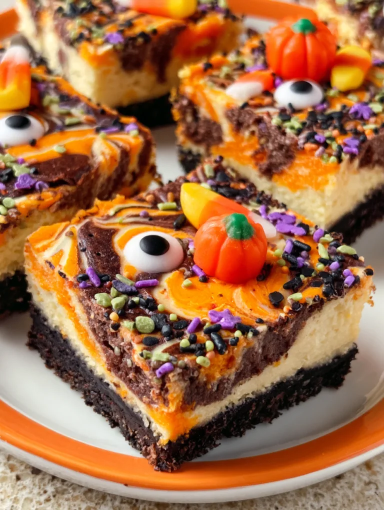 Halloween Cheesecake Bars – Easy Spooky Dessert Recipe
