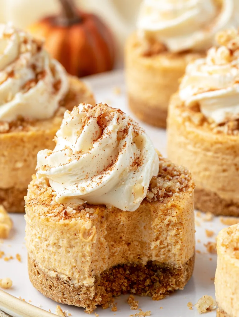 No Bake Pumpkin Mini Cheesecakes