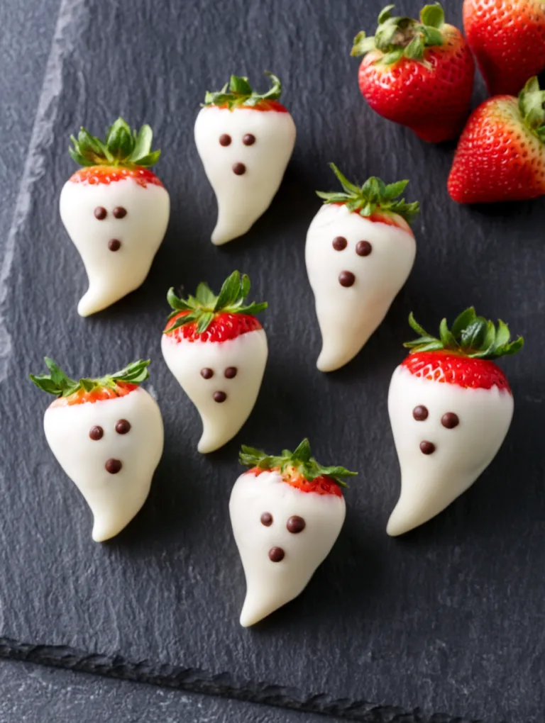 Spooky Strawberry Ghosts