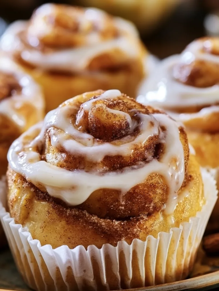The Best Pumpkin Cinnamon Roll Muffins Ever