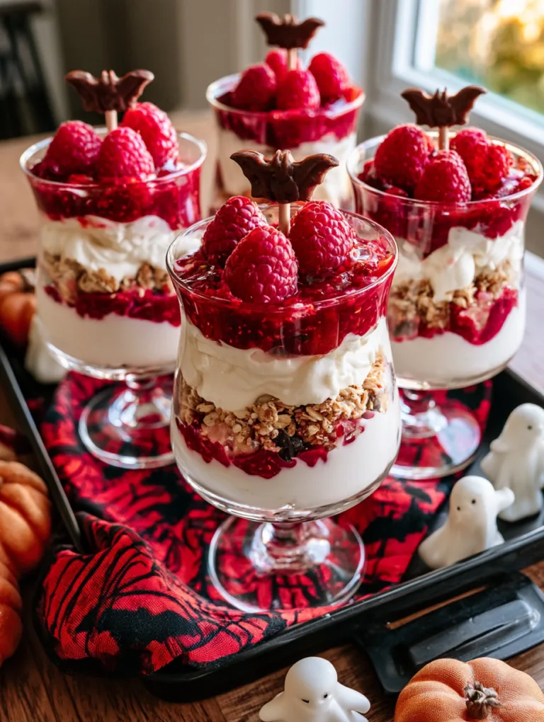 Vampire Berry Breakfast Parfaits