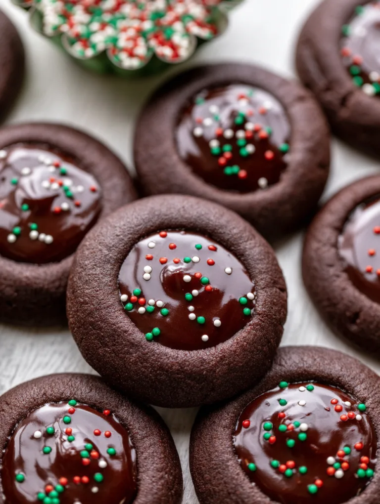 Chocolate Thumbprint Cookies