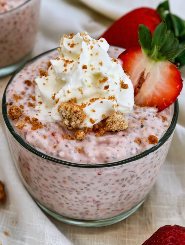 Creamy Strawberry Chia Seed Pudding (High Protein!)