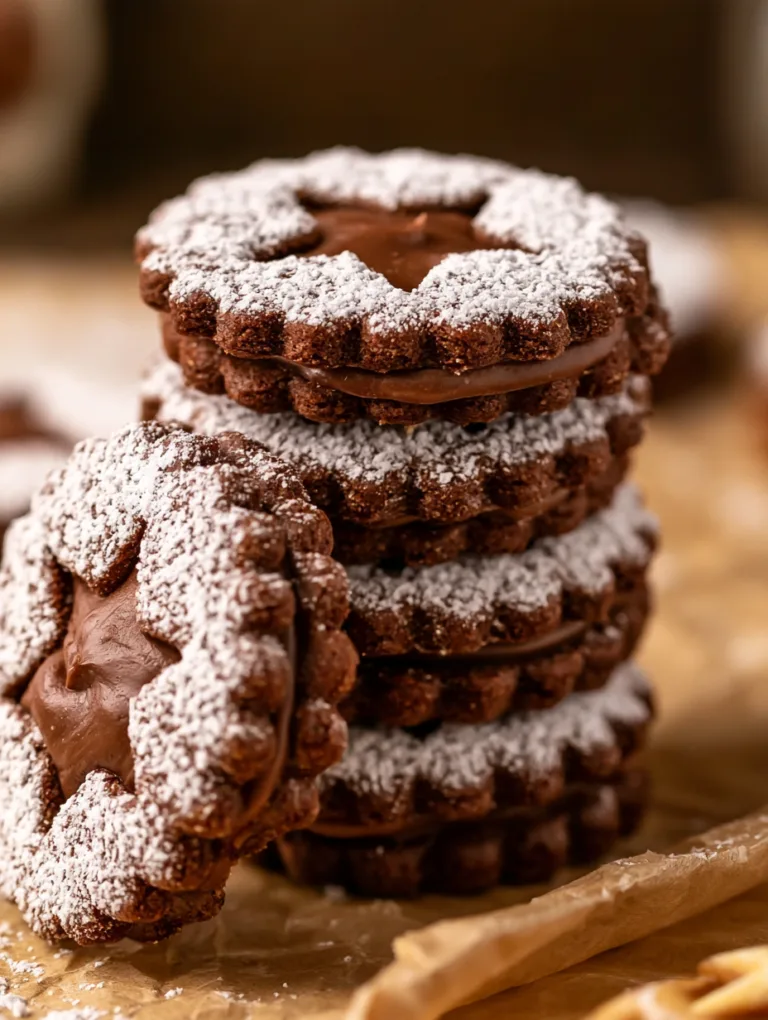Easy Chocolate Linzer Cookies Recipe