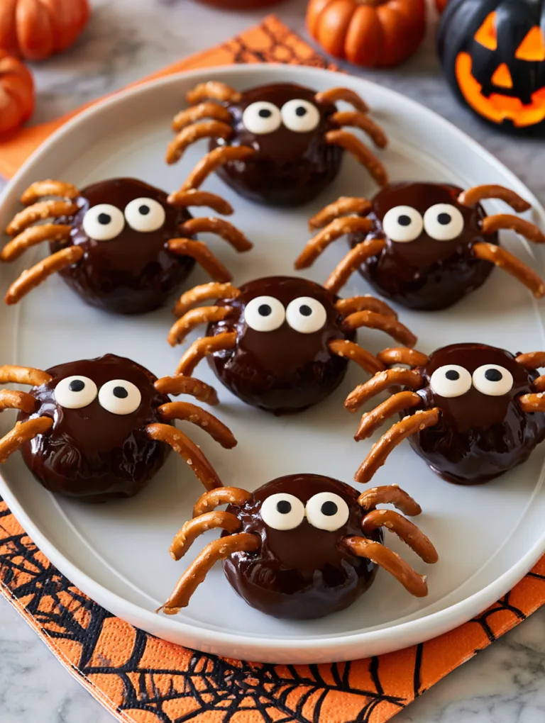 Easy Halloween Spider Apples Recipe