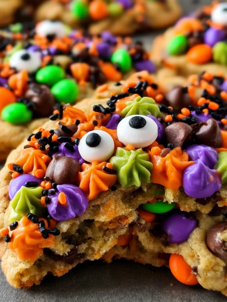 Monster Cookie Cake Recipe (Halloween Cookie Cake)