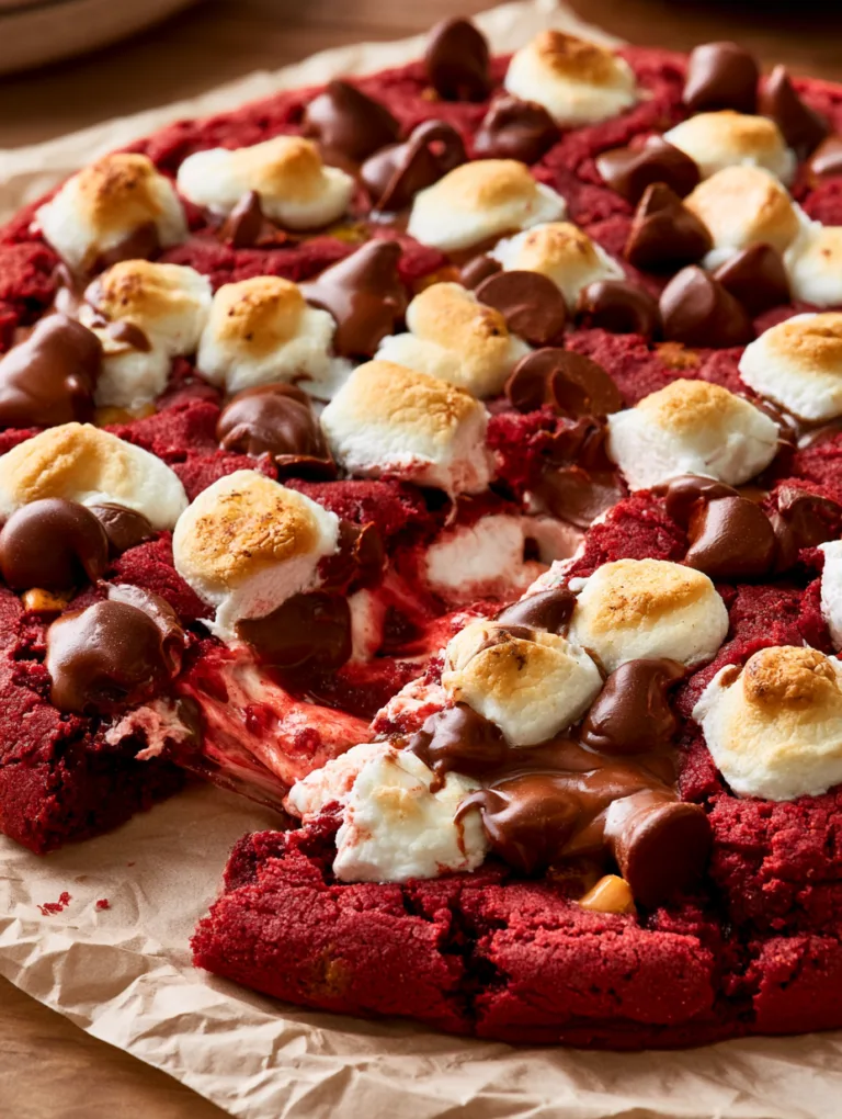 Red Velvet S’mores Cookie Cake Recipe