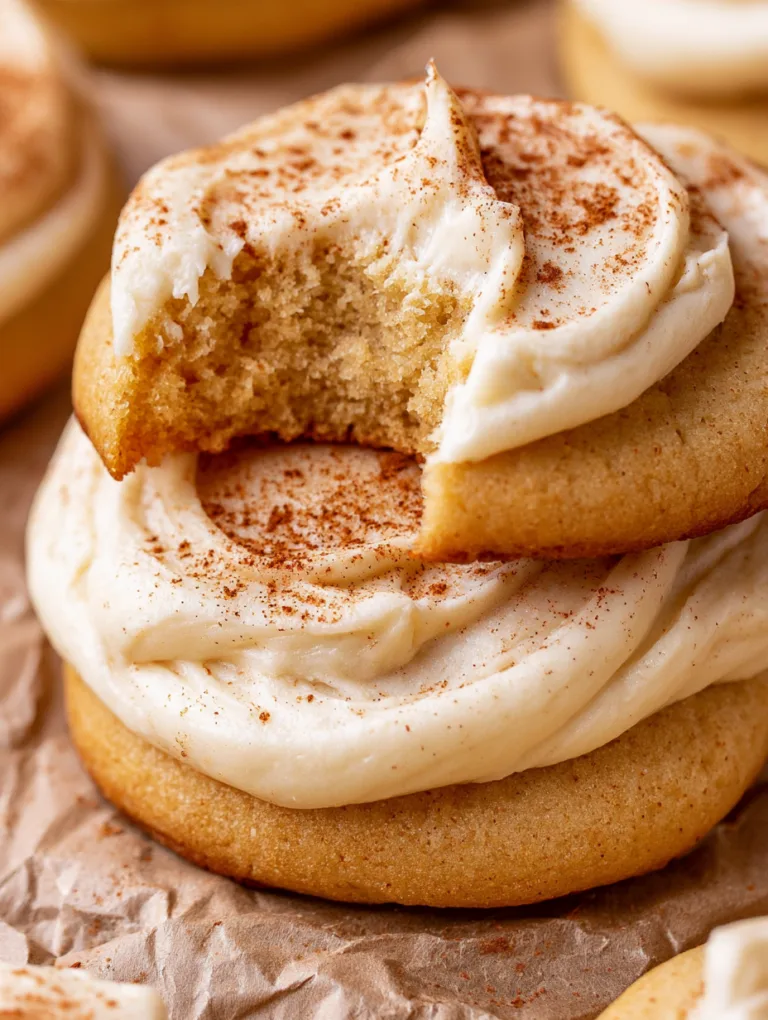 Soft Frosted Eggnog Cookies