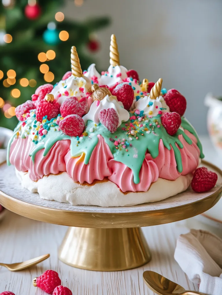 Unicorn Pavlova — A Magical Dessert Straight Out of a Fairytale